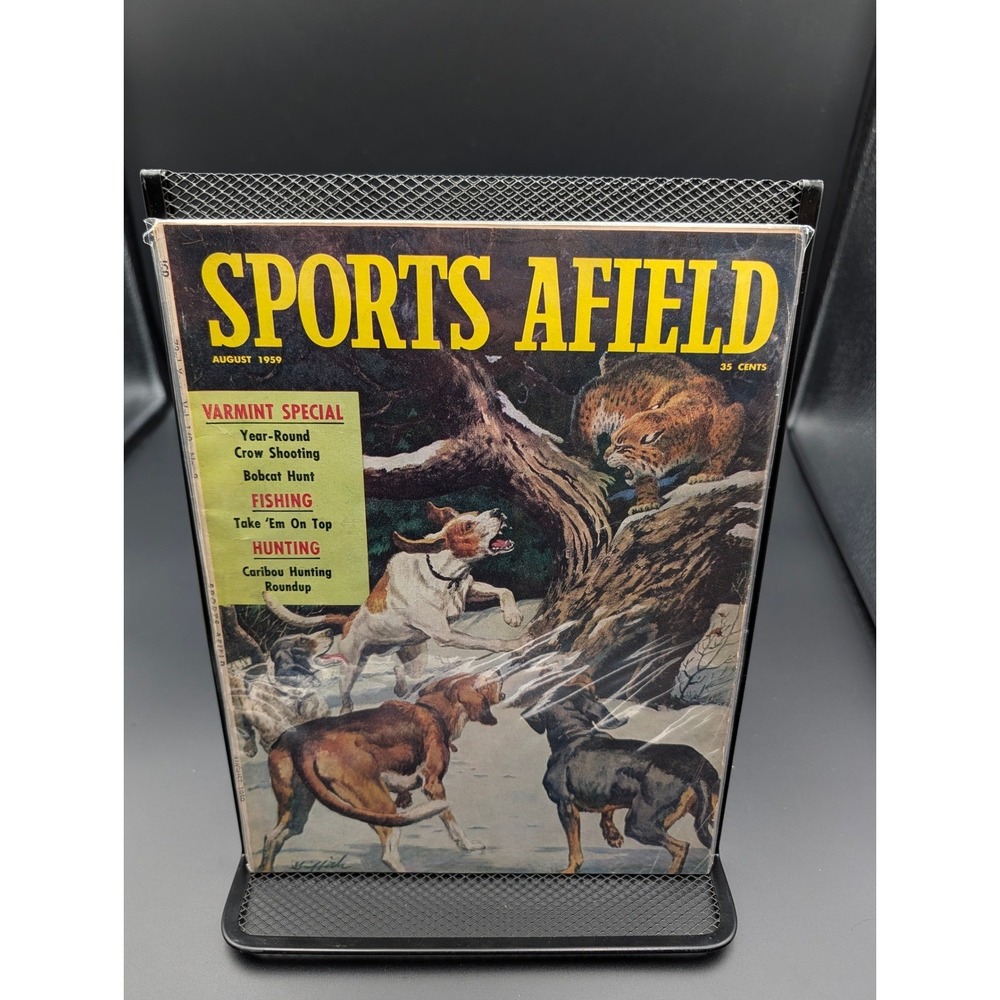 Sports Afield August‎ 1959 Hunting Fishing Magazine Hounds cover great condition